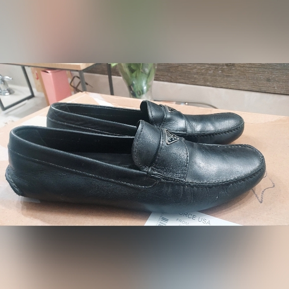 Prada Black Loafers Slip-On Minimalist Design - Picture 6 of 13